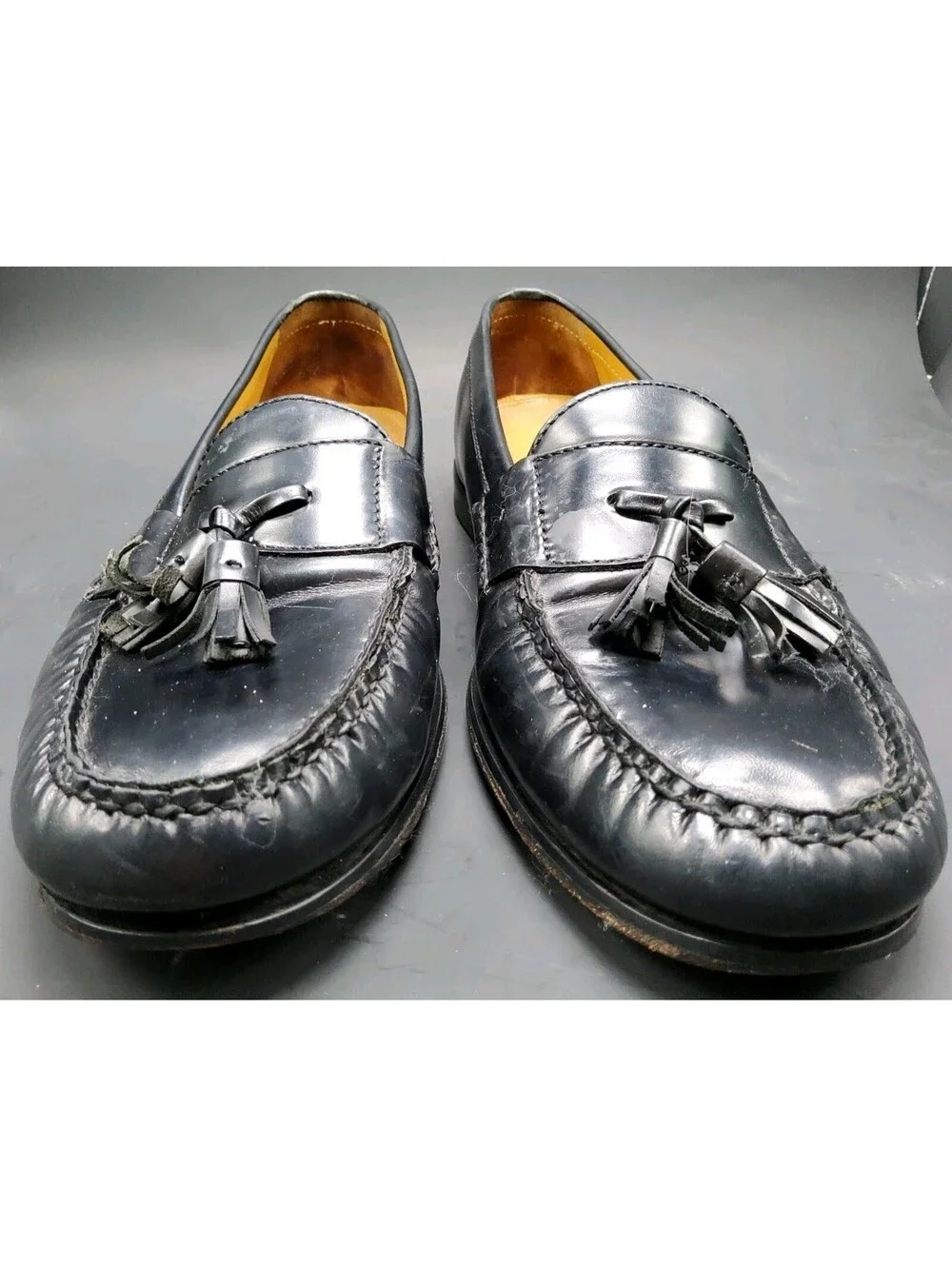 COLE HAAN NikeAir Tassel Loafers C06587 Slip On Dress Shoes Men's 10.5M Black